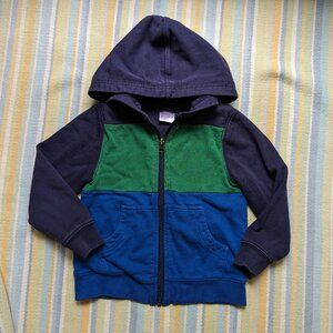 PRICE DROP ⬇️ Hanna Andersson blue and green color block hoodie 4T